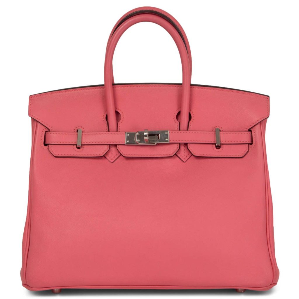 hermes birkin 25 bag rose azalee swift 64637 1